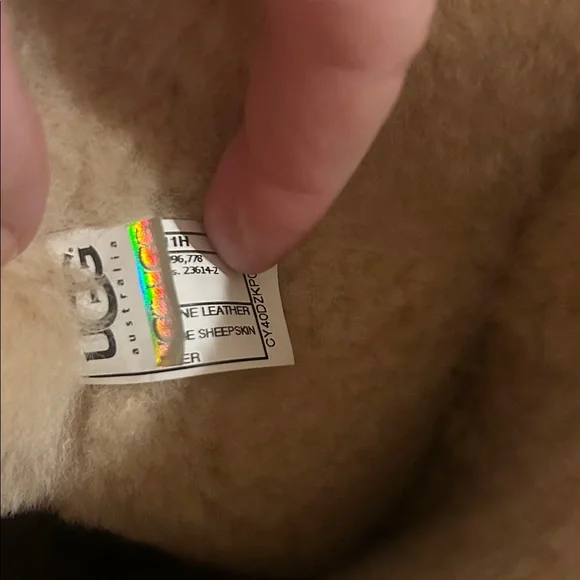 UGG Tall Chestnut Suede Shearling Boots with Stitch Detail size 8 - Picture 6 of 8